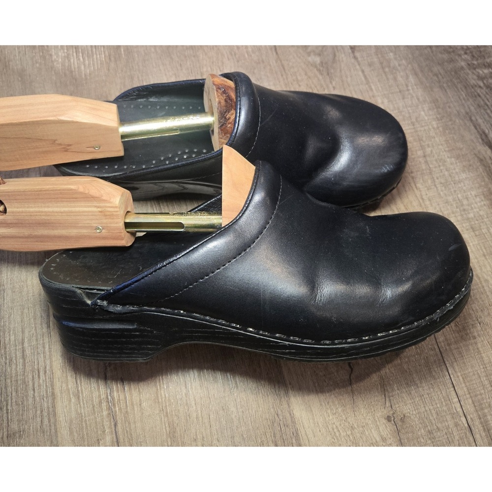 Dansko Sonja Cabrio‎ Clogs Black Leather Women's EU 41